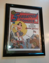 Wonder Woman Poster # 1 FRAMED Sensation Comics #1 (1942) Jon L Blummer - £59.61 GBP