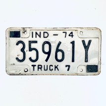 1974 United States Indiana Brown County Truck License Plate 35961Y - £13.12 GBP