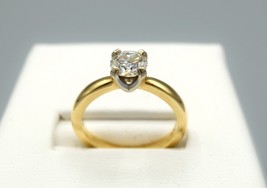 Authenticity Guarantee 
.84 Carat Diamond Solitaire Engagement Ring 14k Yello... - £3,506.44 GBP