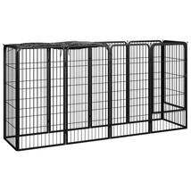  Dog Playpen Black Powder-coated steel, Polyethylene - $305.66 CAD