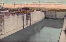 Panama Canal Guard Gate Gatun Lake Locks 1914 Stotts City MO Postcard B17 - £2.35 GBP