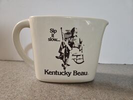 Vintage Sip It Slow Kentucky Beau Bourbon Whiskey Pitcher Pub Jug Advert... - €6,75 EUR