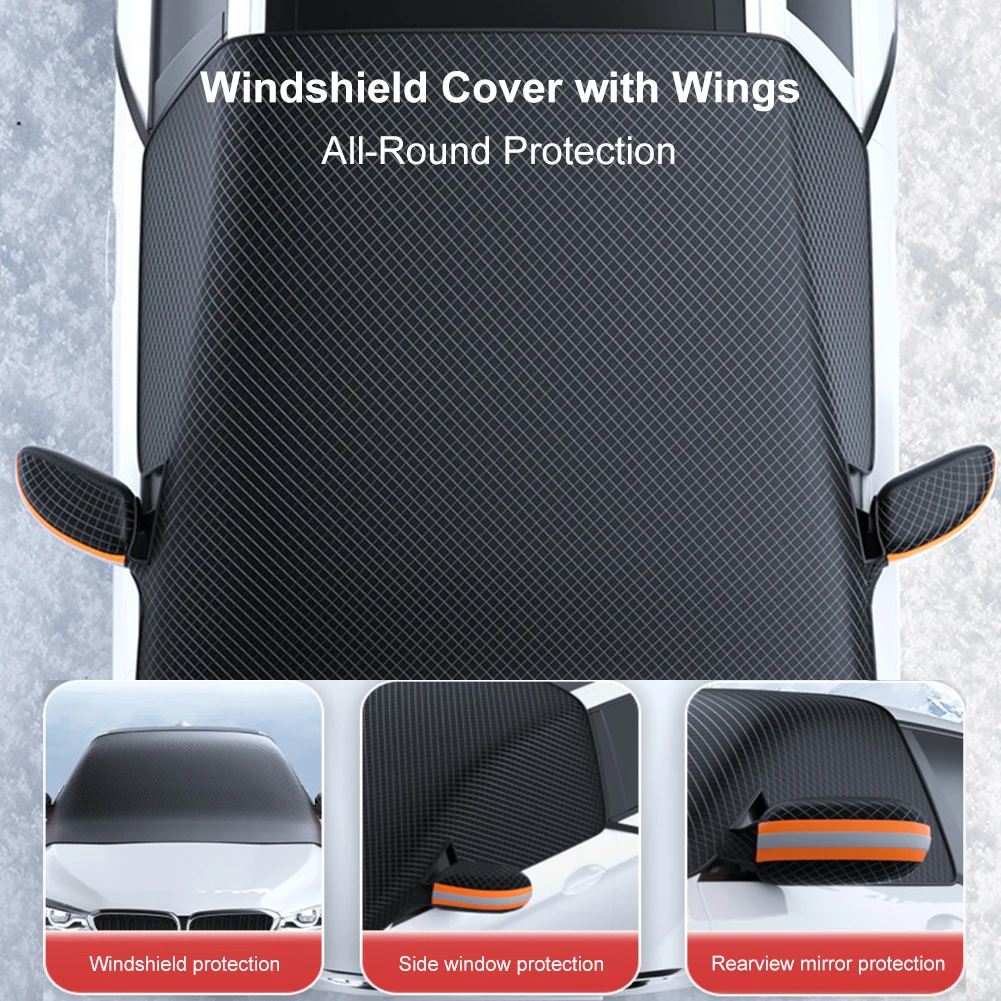 Universal Car Front Windshield Cover Auto Sunshade Snow Ice Protection Shield, - £23.71 GBP