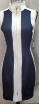 Tommy Hilfiger Bodycon Dress Women Size 6 Black Polyester Side Panel Full Zipper - £29.16 GBP