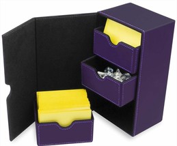 BCW Purple Leatherette Deck Box Vault LX Hold 200 Sleeved - £29.68 GBP