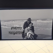 Vintage Photo Negative 1940s Family At The Beach With Baby Infant - $133.42 MXN