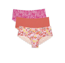 No Boundaries Junior’s Cheeky freecut lace with Panty 3 pack Multicolor ... - £7.58 GBP