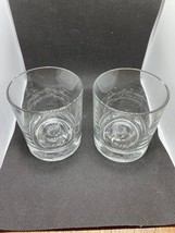 Pair of Crown Royal Old Fashioned Embossed Bottom 75th Anniversary Italy Glasses - £15.28 GBP
