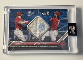Game-used Base Relic 7/49 Kyle Schwarber/Bryce Harper - 2023 Topps Now* ... - $276.15