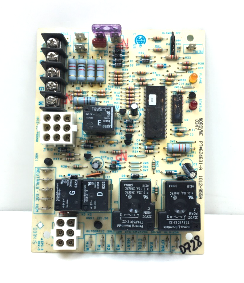 NORDYNE 624631-A Furnace Control Circuit Board 1012-955A  used #D728 Item image 2