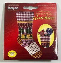 Janlynn Christmas Quickies Counted Cross Stitch Kit Purple Quilt Blocks ... - $5.93