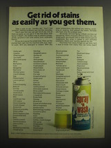 1973 Spray &#39;n Wash Advertisement - Get rid of stains as easily as you get them - £14.52 GBP