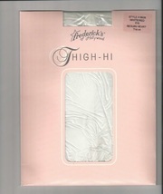 Frederick&#39;s Of Hollywood White/Red Sequin Heart Thigh-Hi Stockings Sz P/S - £15.67 GBP