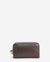 Kenneth Cole Reaction Top Zip Travel Kit with 3 Piece Manicure Set Brown... - $19.99