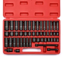 3/8&quot; Drive Impact Socket Set, 48 Piece Standard Sae And Metric Sizes (5/... - £58.04 GBP