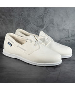 SEBAGO Monterey Textile Boat Shoes Color White Color Womens Size 8.5 - $1,486.17 MXN