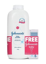 Johnson&#39;s Baby Powder (400 gm) with New Johnson&#39;s Baby Soap (100 gm) Fre... - $30.11