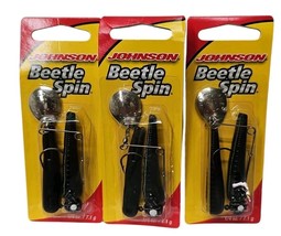 Johnson BSVP1/4BYS Beetle Spin 1/4 oz. Fishing Spinnerbait Lure Lot of 3 New  - £12.21 GBP