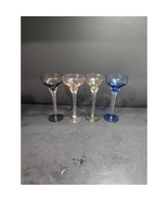 Blefeld Italian Glass Twisted Stem Champagne Glasses, Set Of 4 Elegant D... - $67.89 CAD
