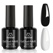 Beetles White Gel Nail Polish Black Gel Polish Kit 2 Pcs 15ml Black And ... - $156.78 MXN