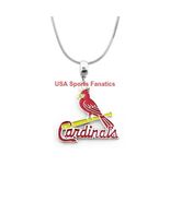MLB St. Louis Cardinals Team Logo Pendant Necklace on a  .925 SS Snake C... - $31.54 CAD