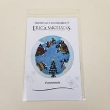 Erica Michaels Family Punchneedle Pattern Snow Days Roundabout 2006 - $17.81