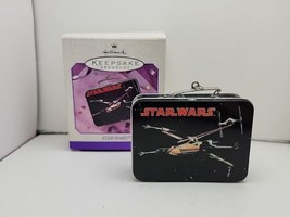 Vtg 1998 Hallmark Keepsake Christmas Ornament Star Wars Tin Lunch Box Spaceship - £8.78 GBP