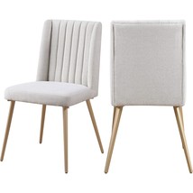 Eleanor Collection Modern | Contemporary Linen Upholstered Dining Chair With Cha - $404.99