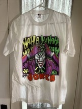 Vintage Batman JOKER HaHaHa T-SHIRT XL Raised Print Unworn ‘89-‘90 Single Stitch - £45.80 GBP