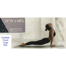 Folding Yoga Mat Travel Mat 24&quot; x 68&quot; Yoga Pilates Workout Fitness Exerc... - £18.09 GBP