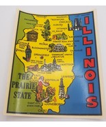 Illinois &quot;The Prairie State&quot; Vintage Original Travel Water Transfer Decal - €17,02 EUR