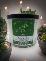 Bath &amp; Body Works Aromatherapy Stress Relief Eucalyptus Spearmint 3 Wick Candle - £24.94 GBP