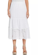 New Rafaellaa White Cotton Lace Midi Flare Skirt Size Xl $69 - £44.29 GBP