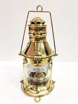 Heavy Duty Nautical Solid Brass 15&quot; Oil Hanging Lantern Home Decorative - £85.67 GBP