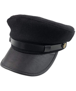 NARAMAX 1PCS Black Chauffeur Hat Driver Hat Costume Hats Doorman Hats Fi... - £19.76 GBP