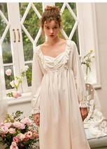 Vintage Victorian White Cotton Lace nightgown| Chemise Edwardian Bridal Nightgow - £122.12 GBP