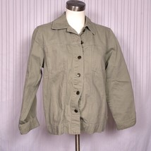 Blassport Denim Jacket Women&#39;s Size Medium Olive Green - £16.01 GBP