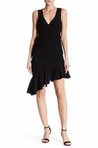 Romeo and Juliet Couture Ruched Ruffle Dress Sz M  Black - $1,198.09 MXN