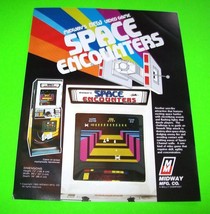 Space Encounters Arcade FLYER Original 1980 Video Game Space Age Retro V... - $18.05