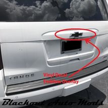Tahoe Matte Black Vinyl BowTie Rear Door Emblem Overlay Chevrolet 2015-2021 - $22.00