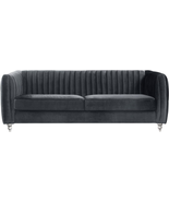 Kent Elegant Velvet Modern Contemporary Plush Cushion Seat round Acrylic... - £1,012.64 GBP