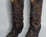 Corral Boots Size 9.5 Womens Vintage Brown Black Western Crystal Cross C... - $199.99