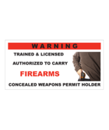 Concealed Carry Firearms CCW Permit Holder Warning Stickers / 6 Pack + F... - £4.52 GBP