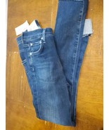 AGOLDE Sophie Mid Rise Crop Skinny Stretch Denim Jean With Raw Hem sz 27 - €30,57 EUR