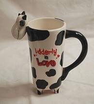 Ganz Whimsical Holstein Cow Hot Chocolate Mug Udderly in Love Country Farm - $498.05 MXN