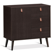 3-drawer Sideboard Storage Display Cabinet-Brown - Color: Brown - $188.99
