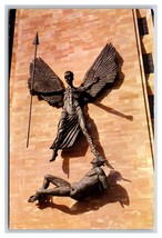Angel and Devil Statue By Epstein Coventry Cathedral UK UNP Chrome Postcard V1 - £9.34 GBP