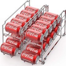 &quot;Stackable Rack: 2-Pack Soda Rack Dispenser Organizer and Refrigerator Storage - £23.90 GBP