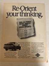 1989 Nissan Car  Vintage Print Ad pa8 - £7.22 GBP