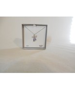 Department Store 18&quot; Sterling Silver Angel Jeweled Pendant Necklace CHR203 - $785.76 MXN